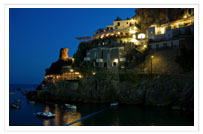 Night view from the sea